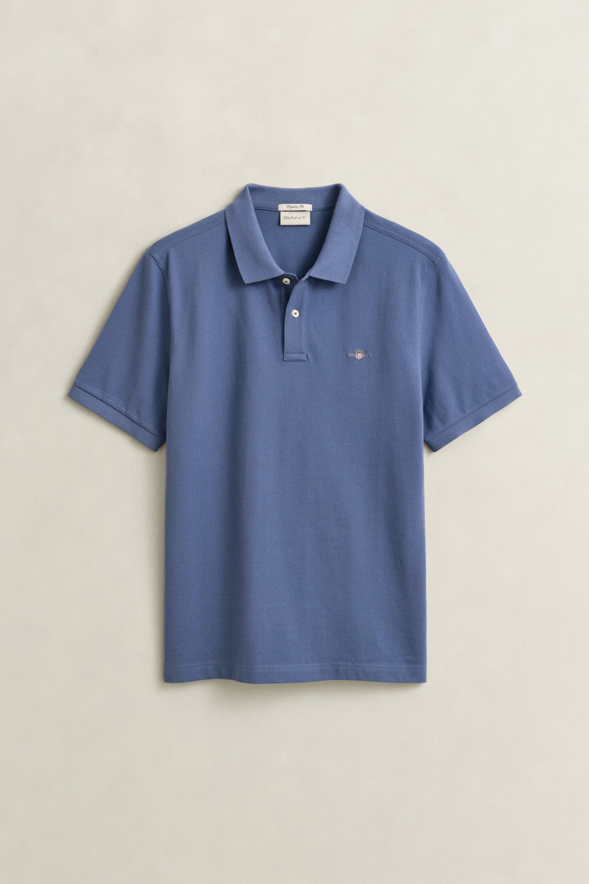 Regular Shield Short Sleeve Pique Polo Shirt