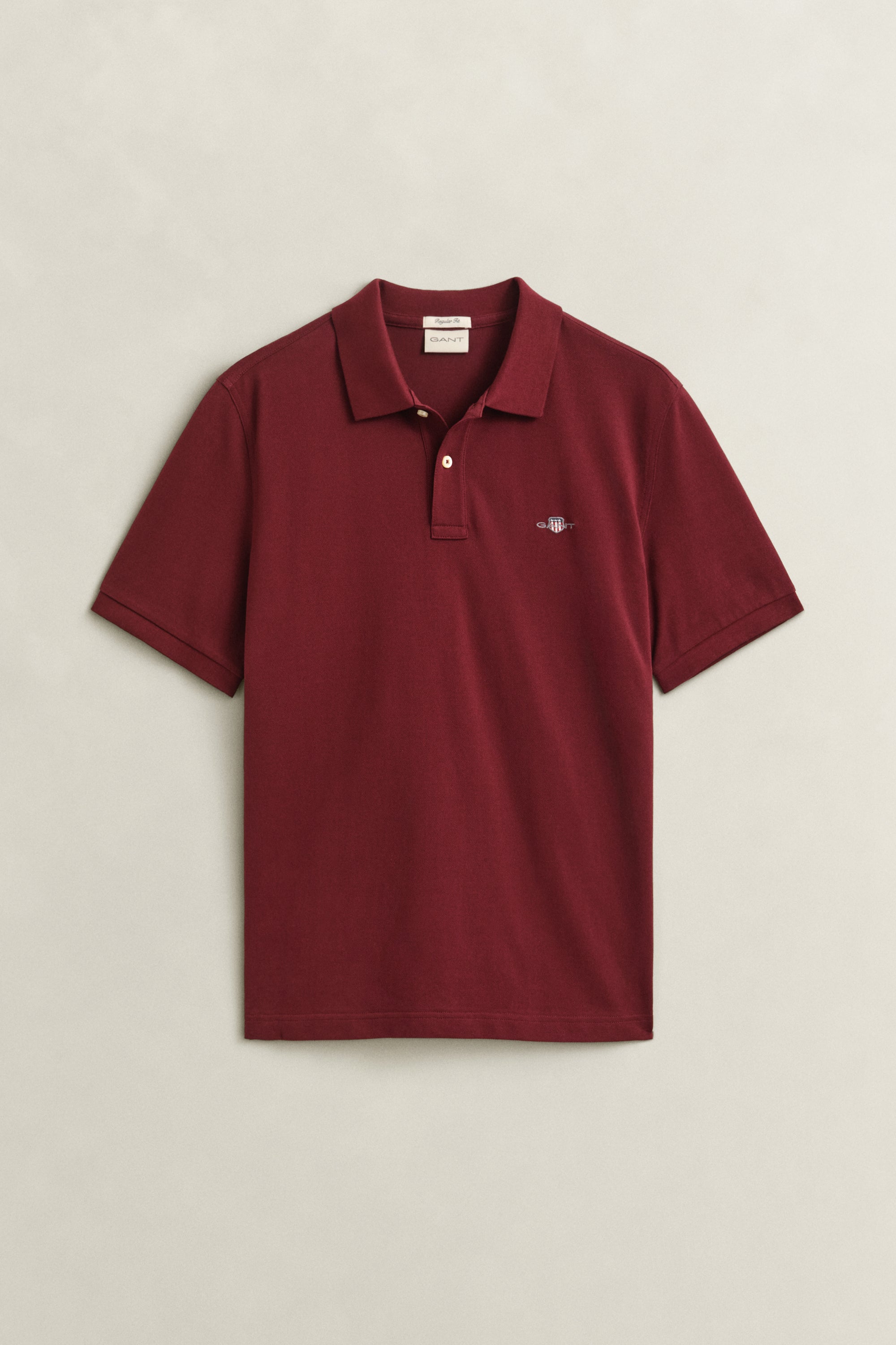Regular Shield Short Sleeve Pique Polo Shirt