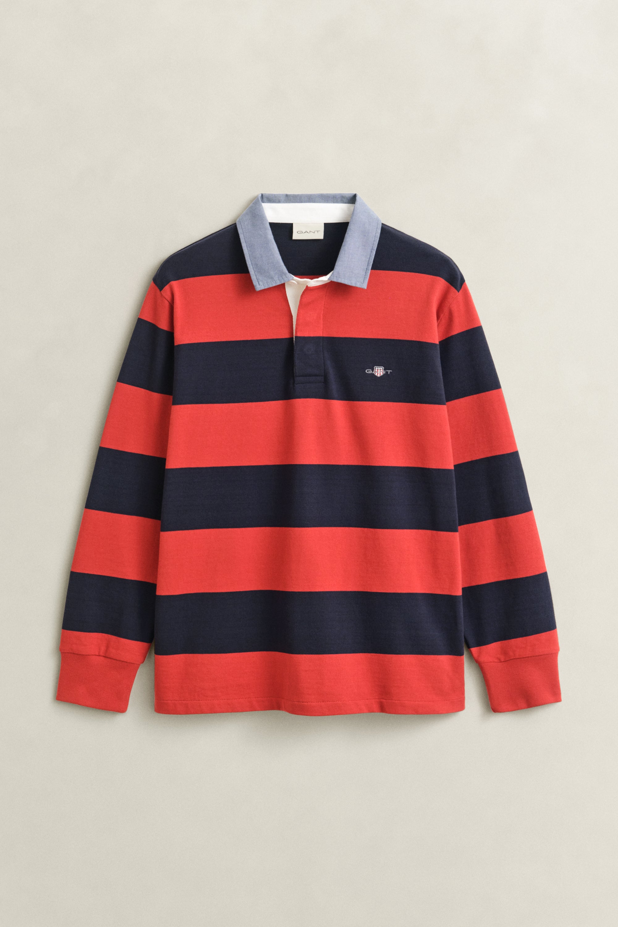 Regular Chambray Stripe Heavy Rugger Sweatshirt