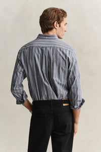 Regular Poplin Melange Stripe Shirt