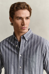 Regular Poplin Melange Stripe Shirt