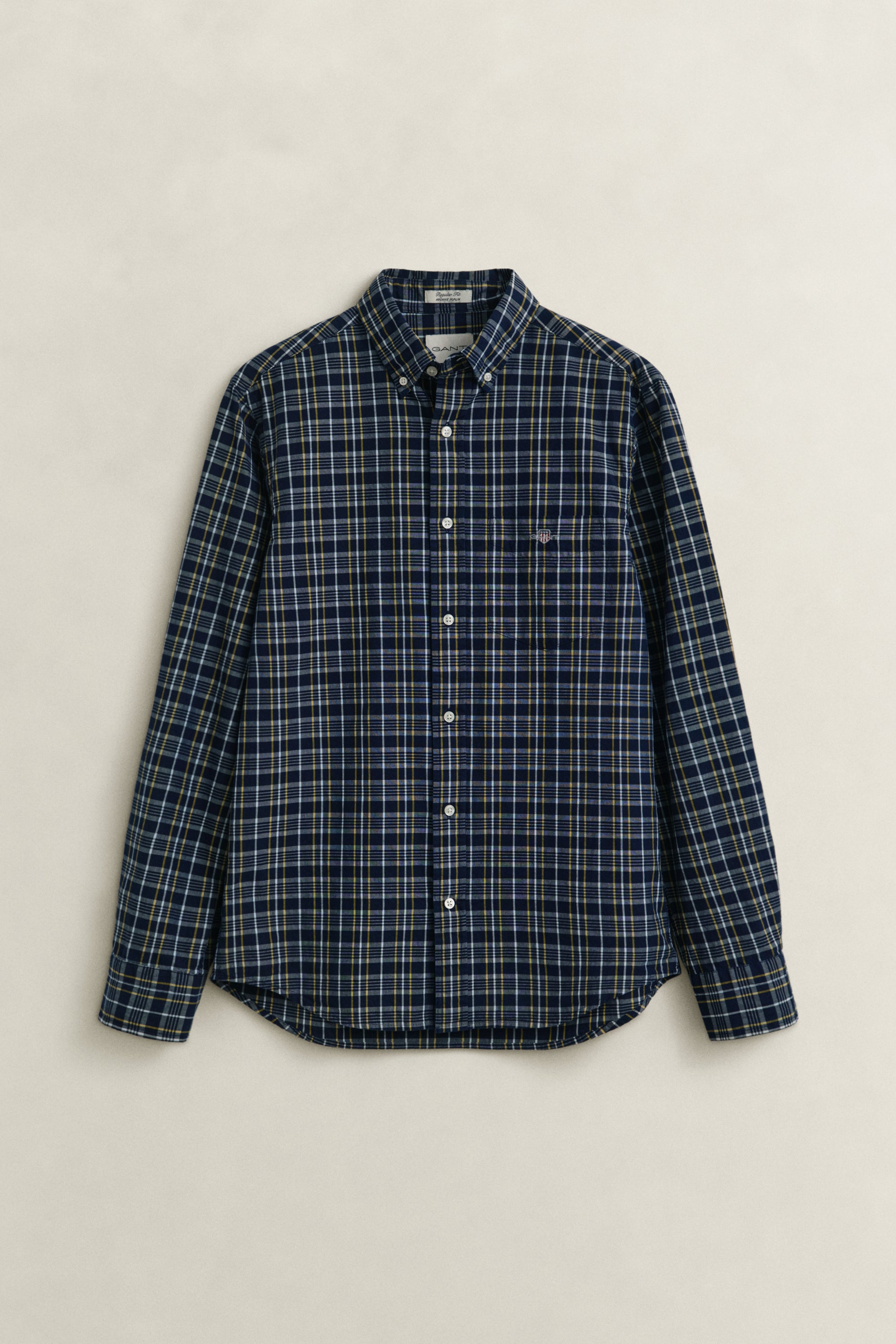 Regular Archive Poplin Indigo Check Shirt