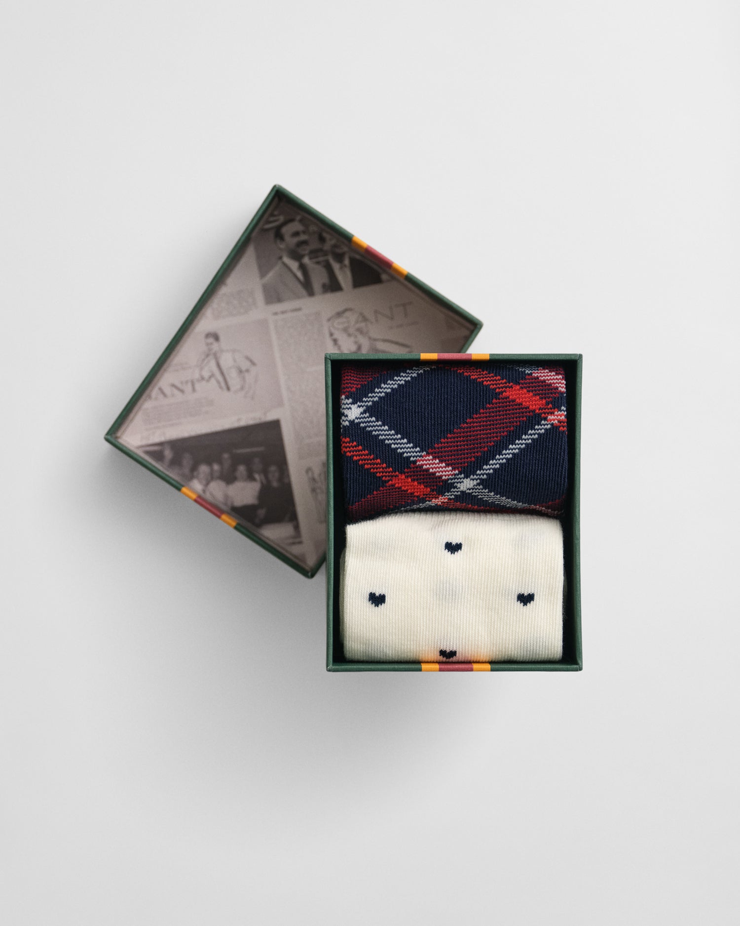 An image of the Gant Check And Heart Socks 2-Pack