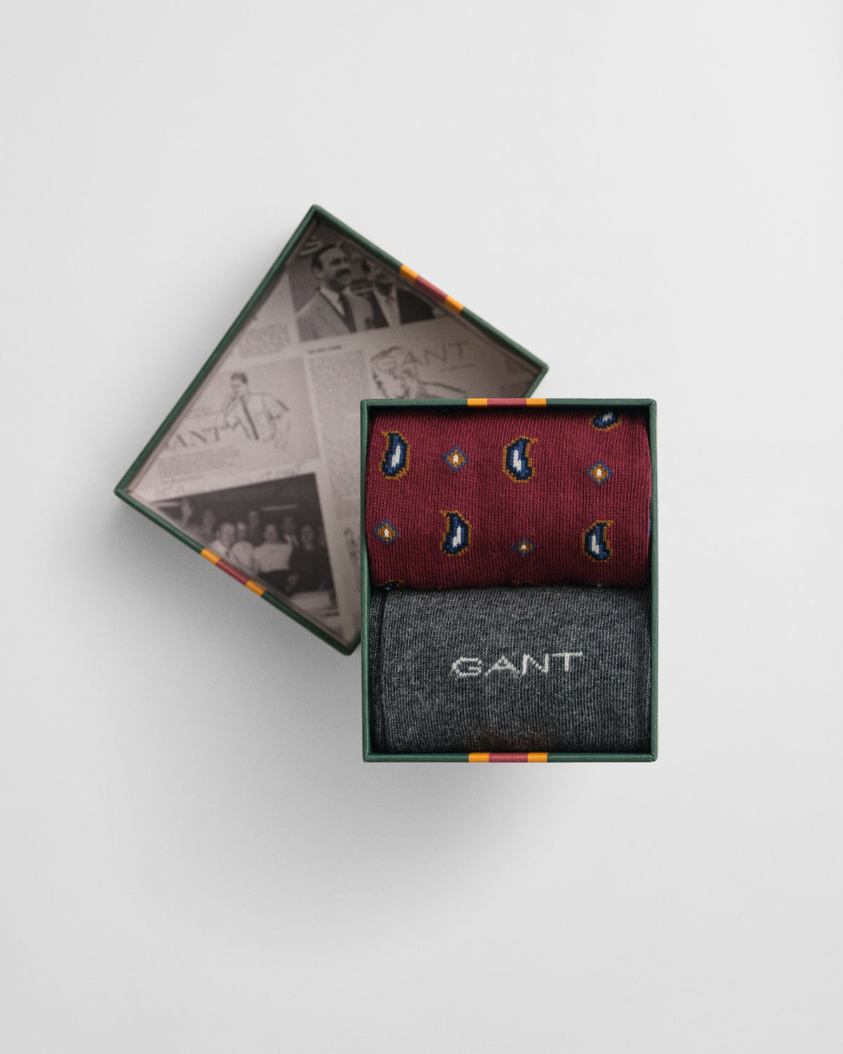 An image of the Gant Paisley Socks 2-Pack Gift Box