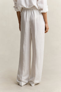 An image of the Gant Striped Linen Blend Pull On Pants