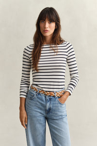 An image of the Gant Slim Breton Striped T-Shirt
