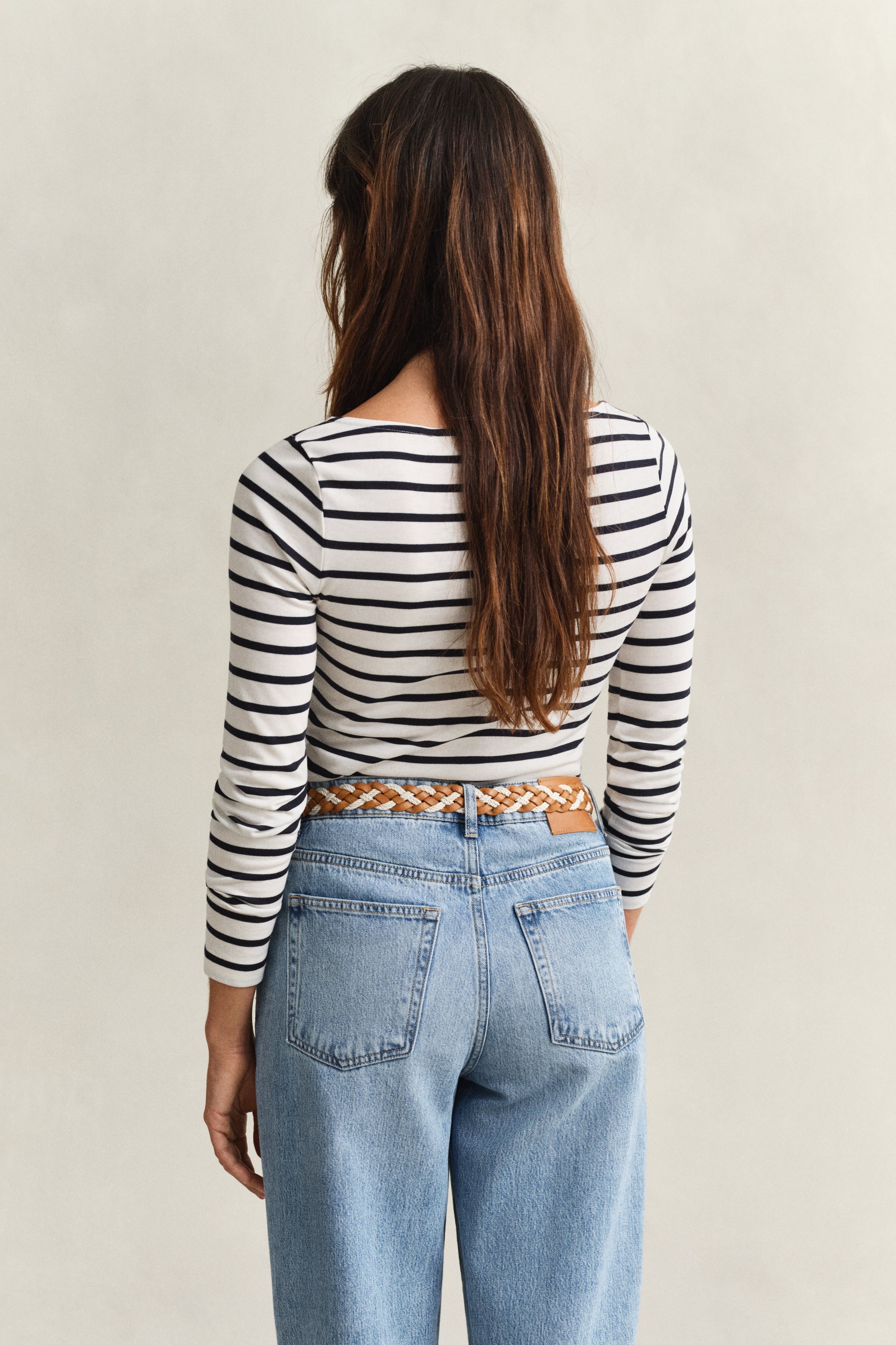An image of the Gant Slim Breton Striped T-Shirt