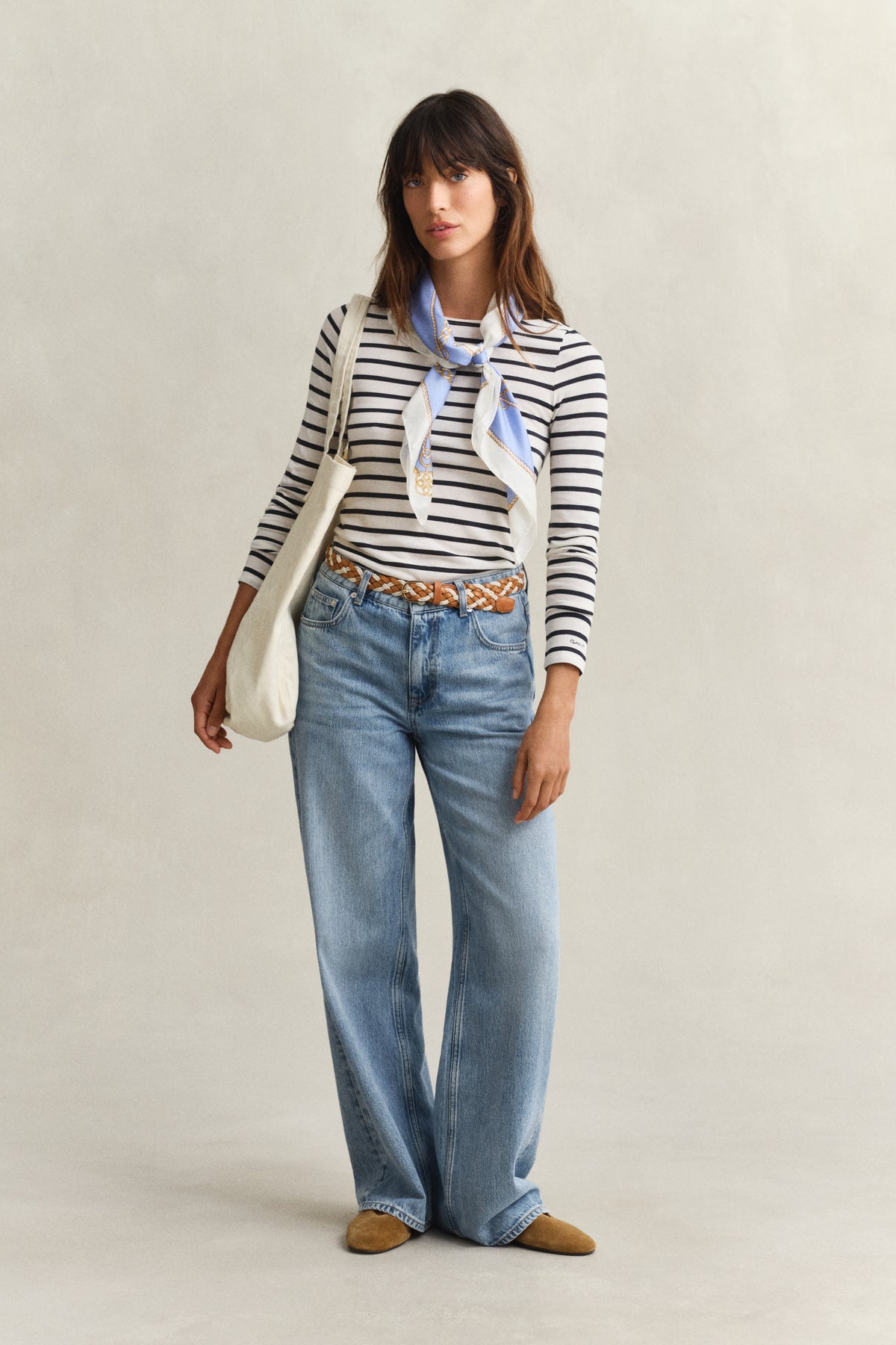 An image of the Gant Slim Breton Striped T-Shirt