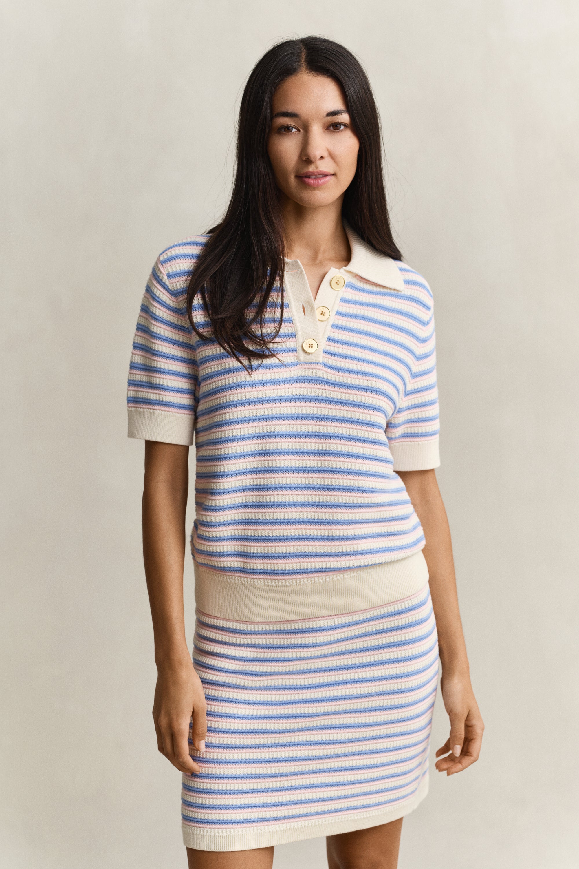 An image of the Gant Textured Multistripe Rugger
