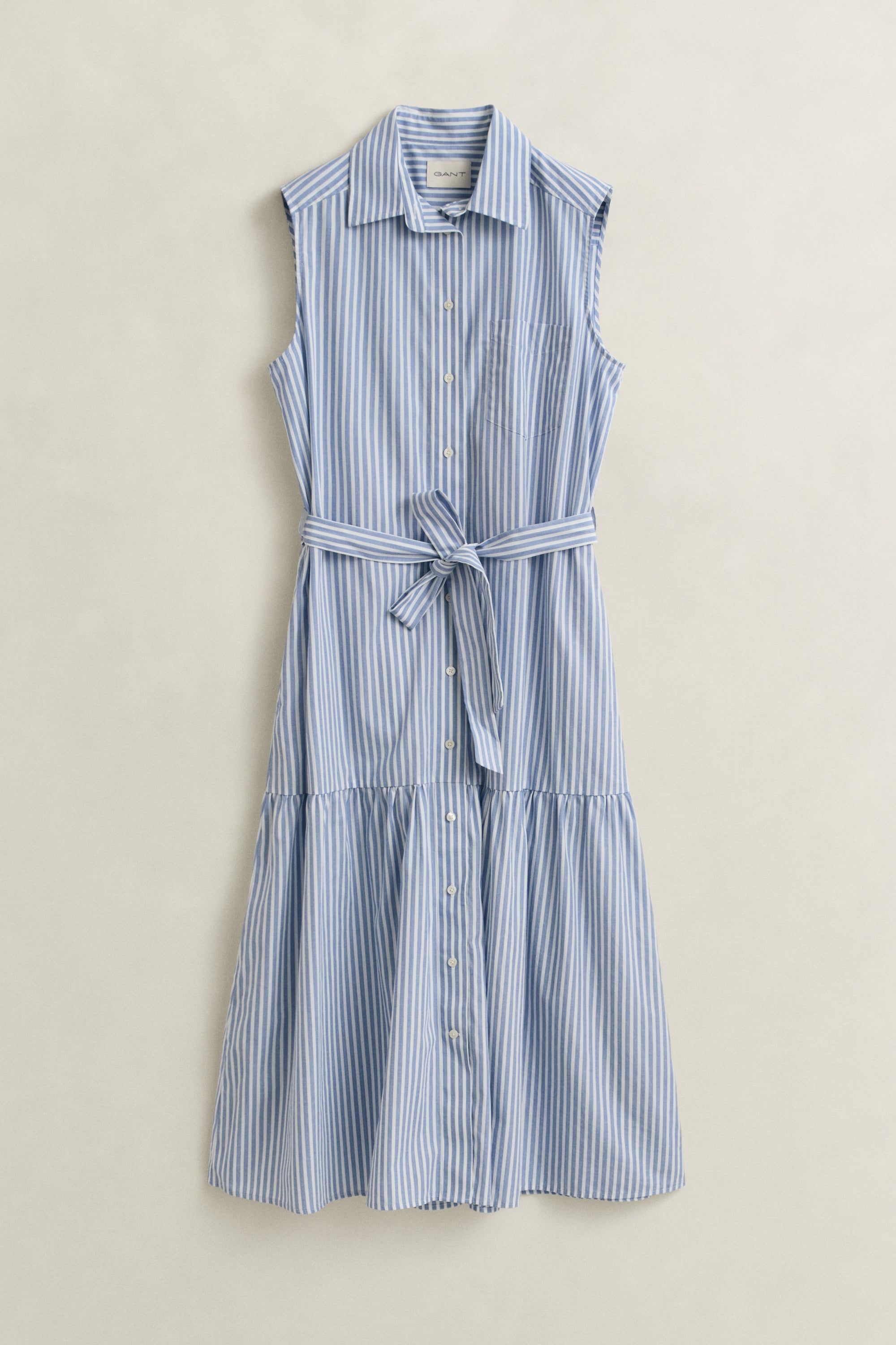 An image of the Gant Stripe Cotton Sleeveless Dress