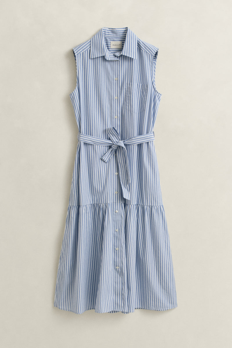 An image of the Gant Stripe Cotton Sleeveless Dress
