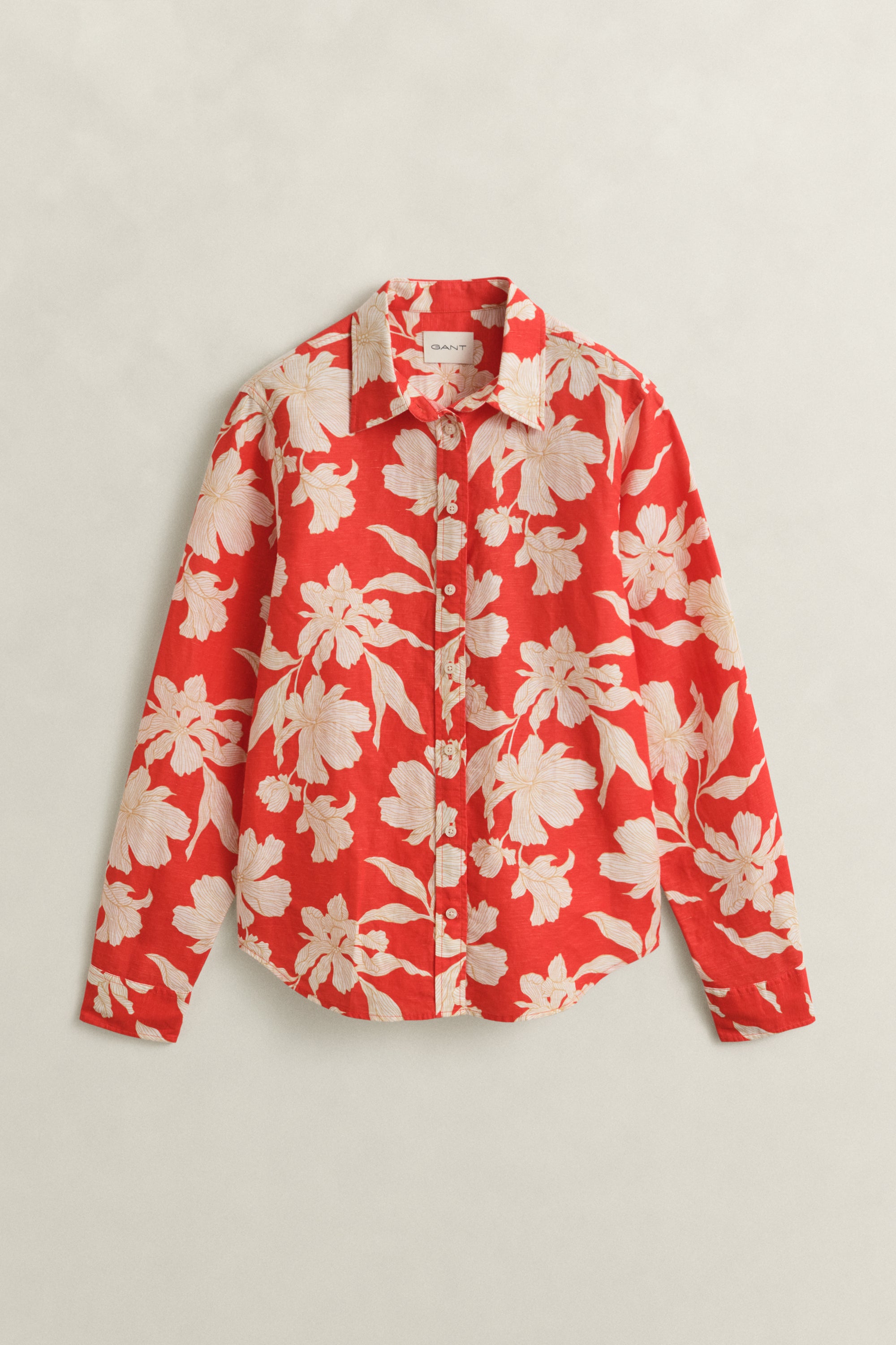 An image of the Gant Floral Print Linen Shirt