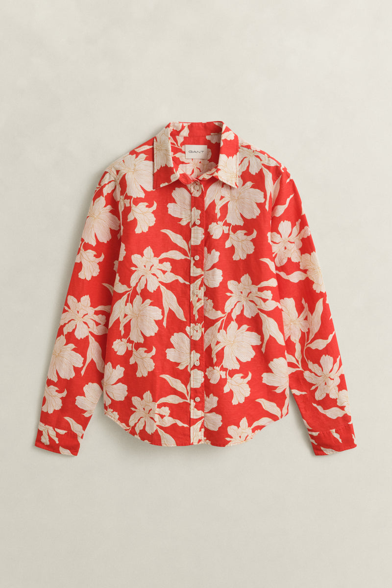 An image of the Gant Floral Print Linen Shirt