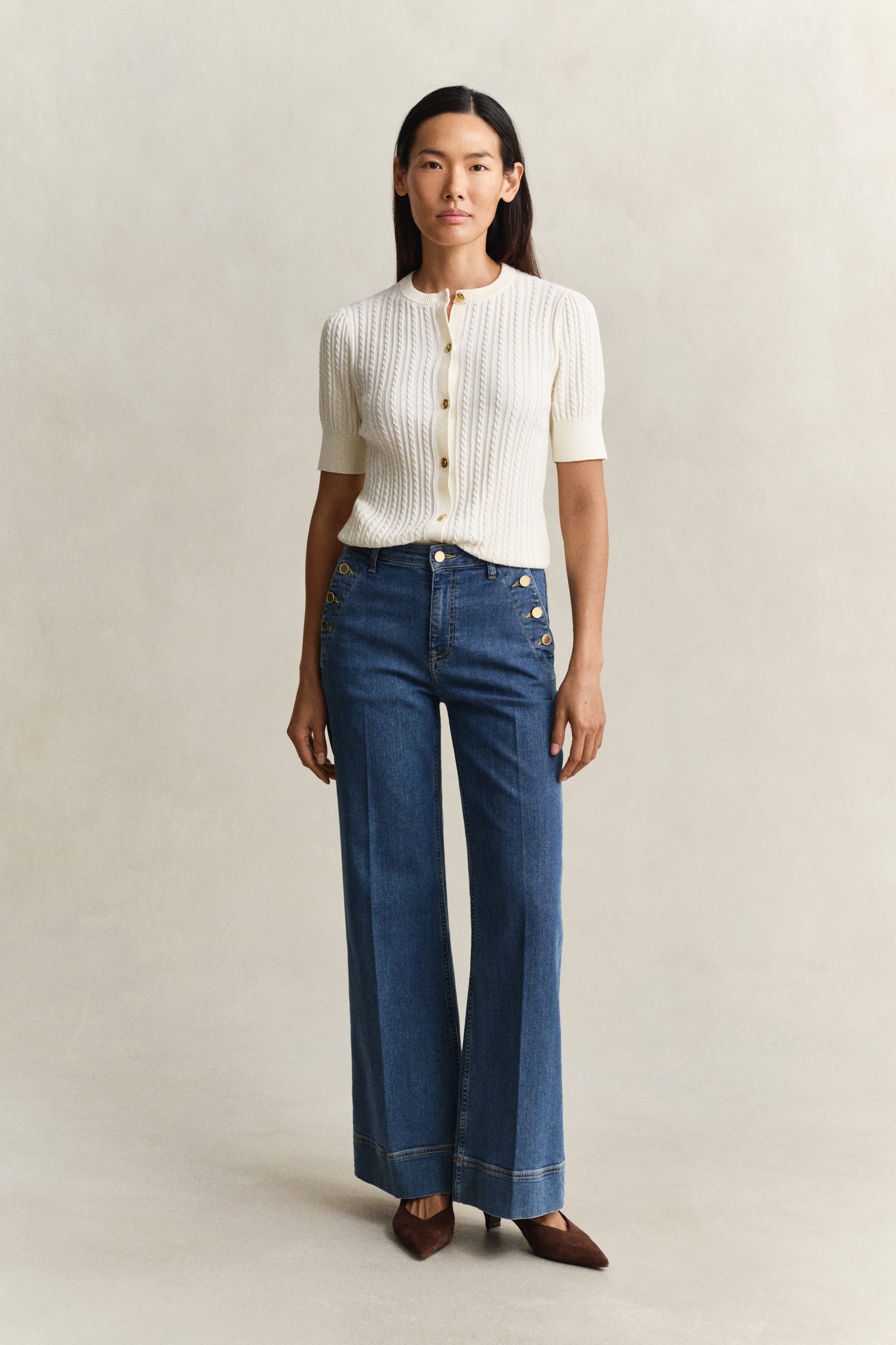 An image of the Gant Flare Nautical Jeans