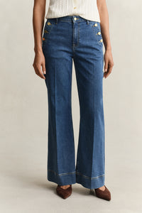 An image of the Gant Flare Nautical Jeans