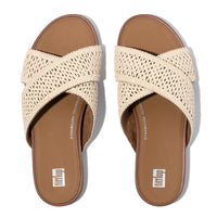 An image of the Fitflop Gracie Woven Cross Slides