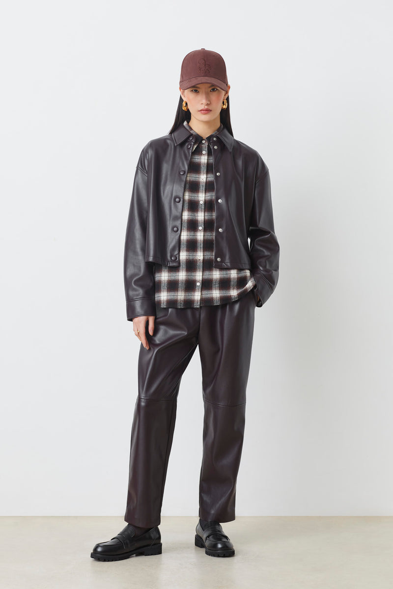 An image of the Suncoo Joe Leather Trousers