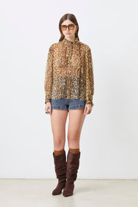 Lux Leopard Print Blouse