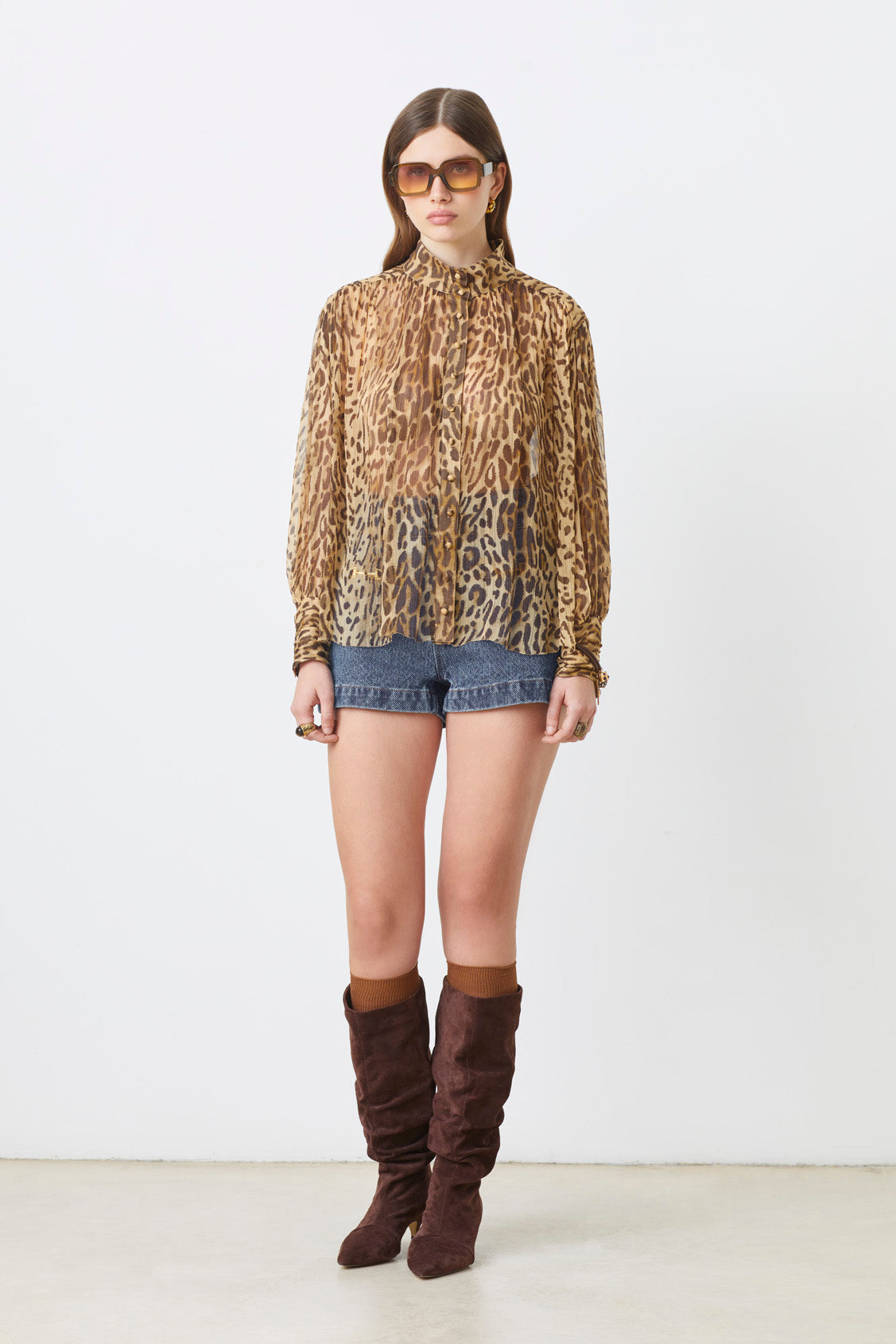 Lux Leopard Print Blouse