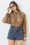 Lux Leopard Print Blouse