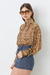 Lux Leopard Print Blouse