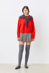 An image of the Suncoo Paulvar Long Sleeve Knitted Sweater