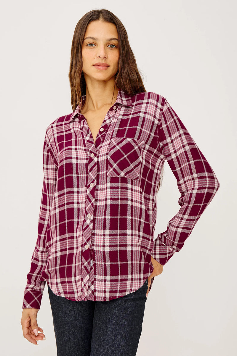 An image of the Rails Hunter Long Sleeve Button Down Top