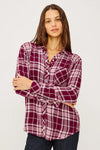 An image of the Rails Hunter Long Sleeve Button Down Top