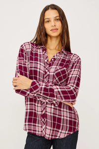 An image of the Rails Hunter Long Sleeve Button Down Top
