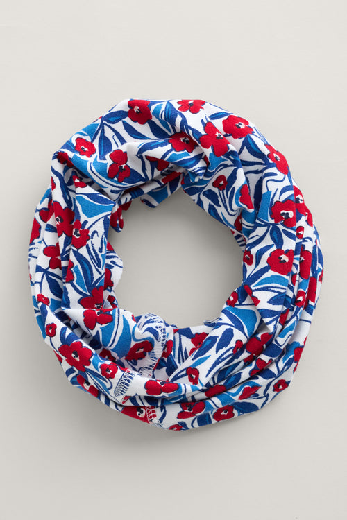 Seasalt Handyband. A multi-functional accessory which can be worn multiple ways, complete with red and blue floral print.