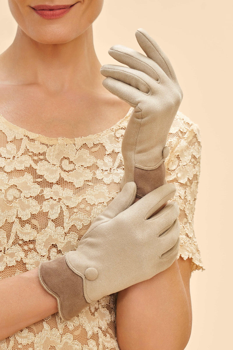 An image of the Powder Pandora Faux Suede Gloves