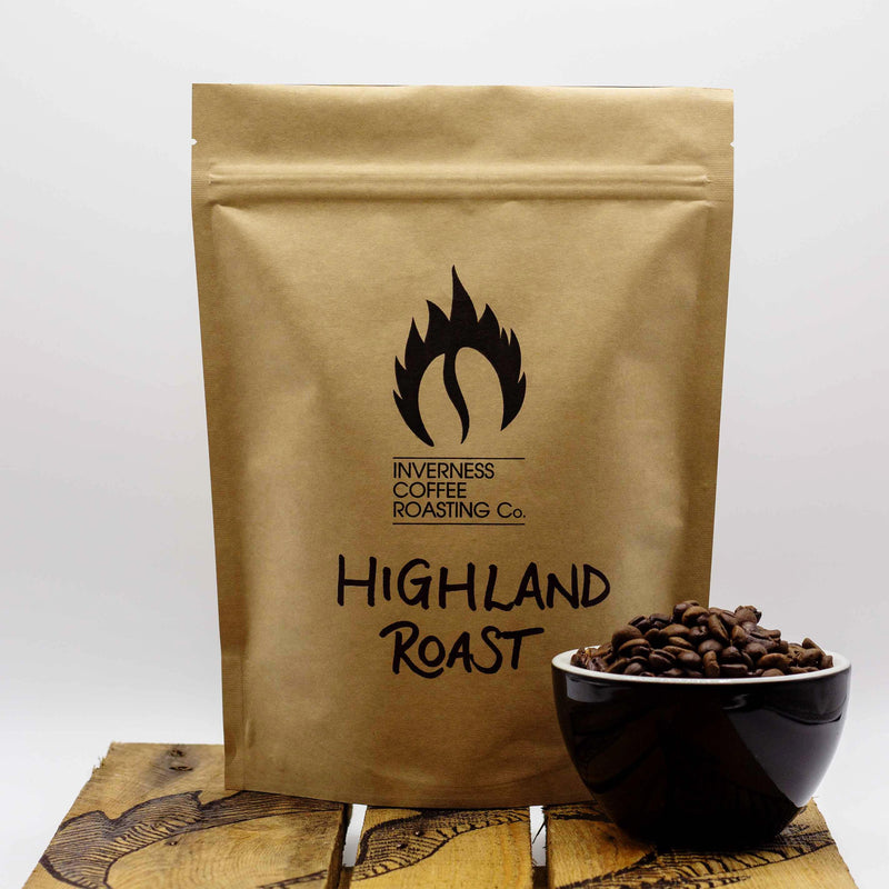 An image of the Inverness Coffee Roasting Inverness Coffee Roasting Highland Roast (Dark Roast) Whole Bean