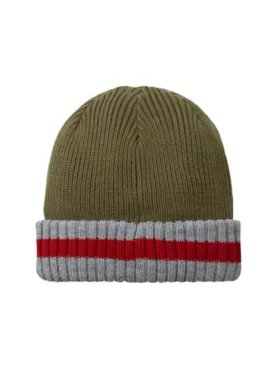 Holkham Water Proof Cold Weather Striped Roll Cuff Beanie