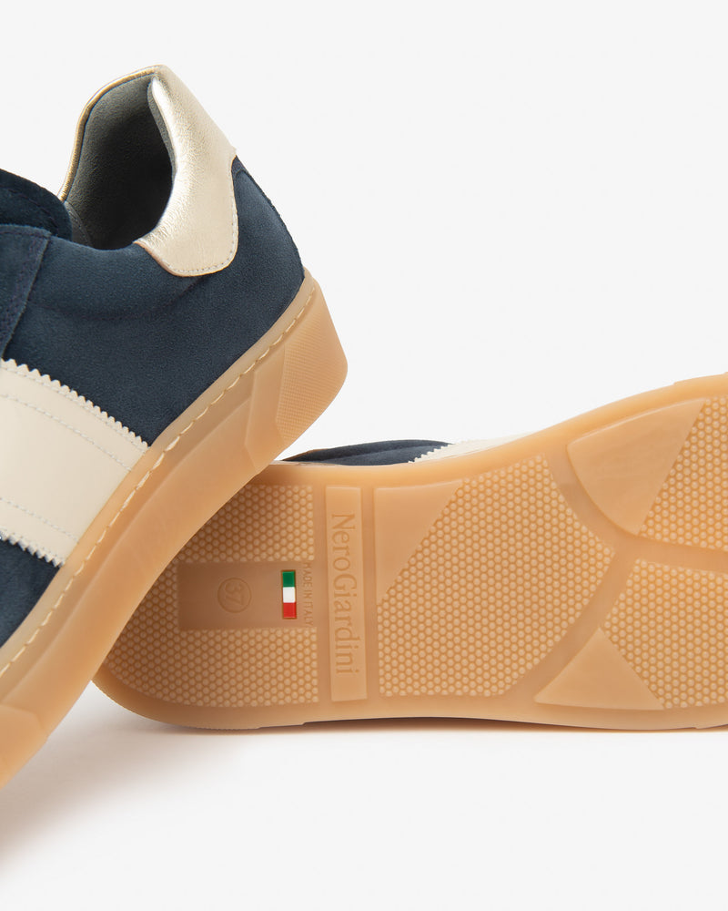 An image of the Nero Giardini Velour Suede & Leather Sneakers