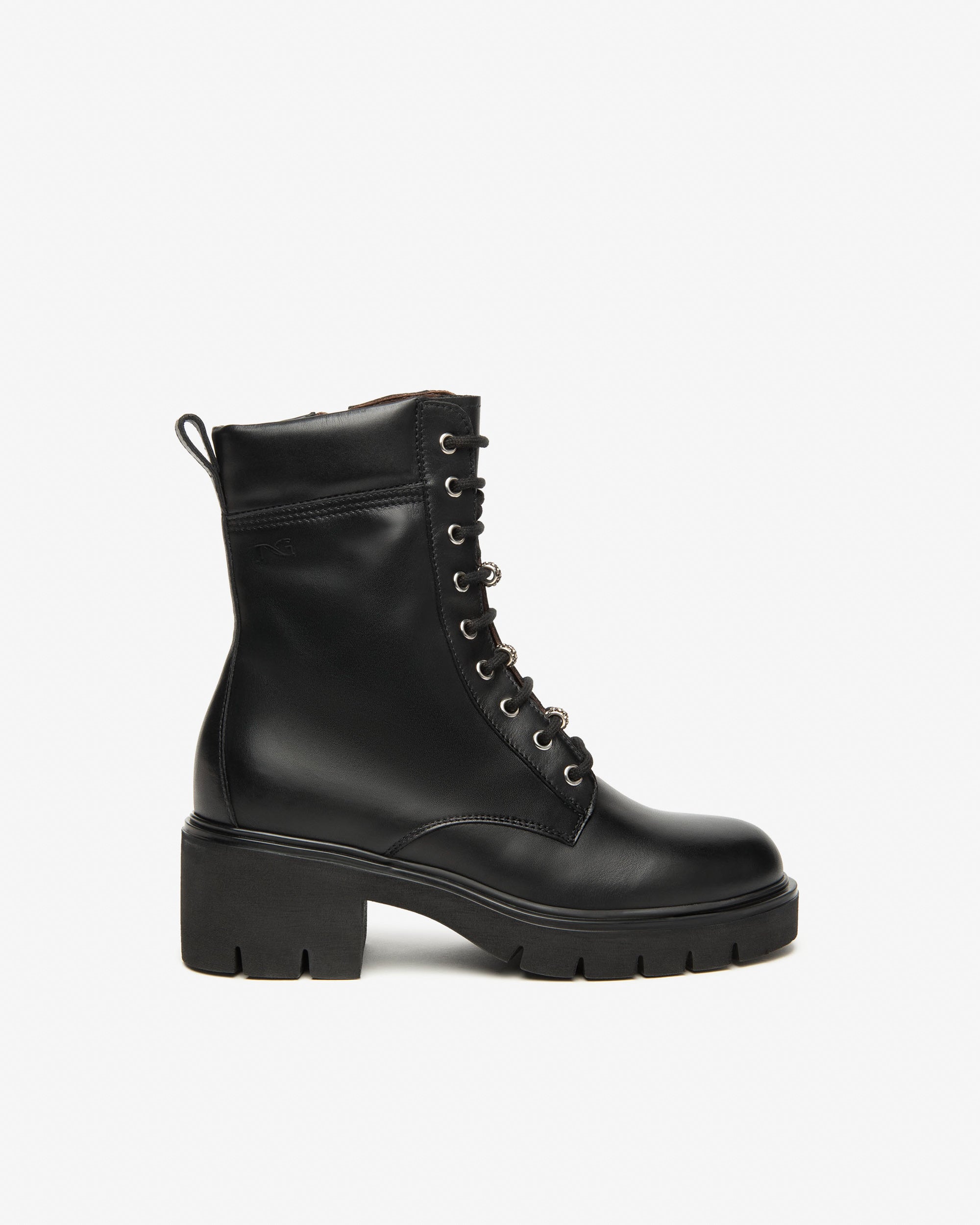 An image of the Nero Giardini Sagar Leather Combat Boots