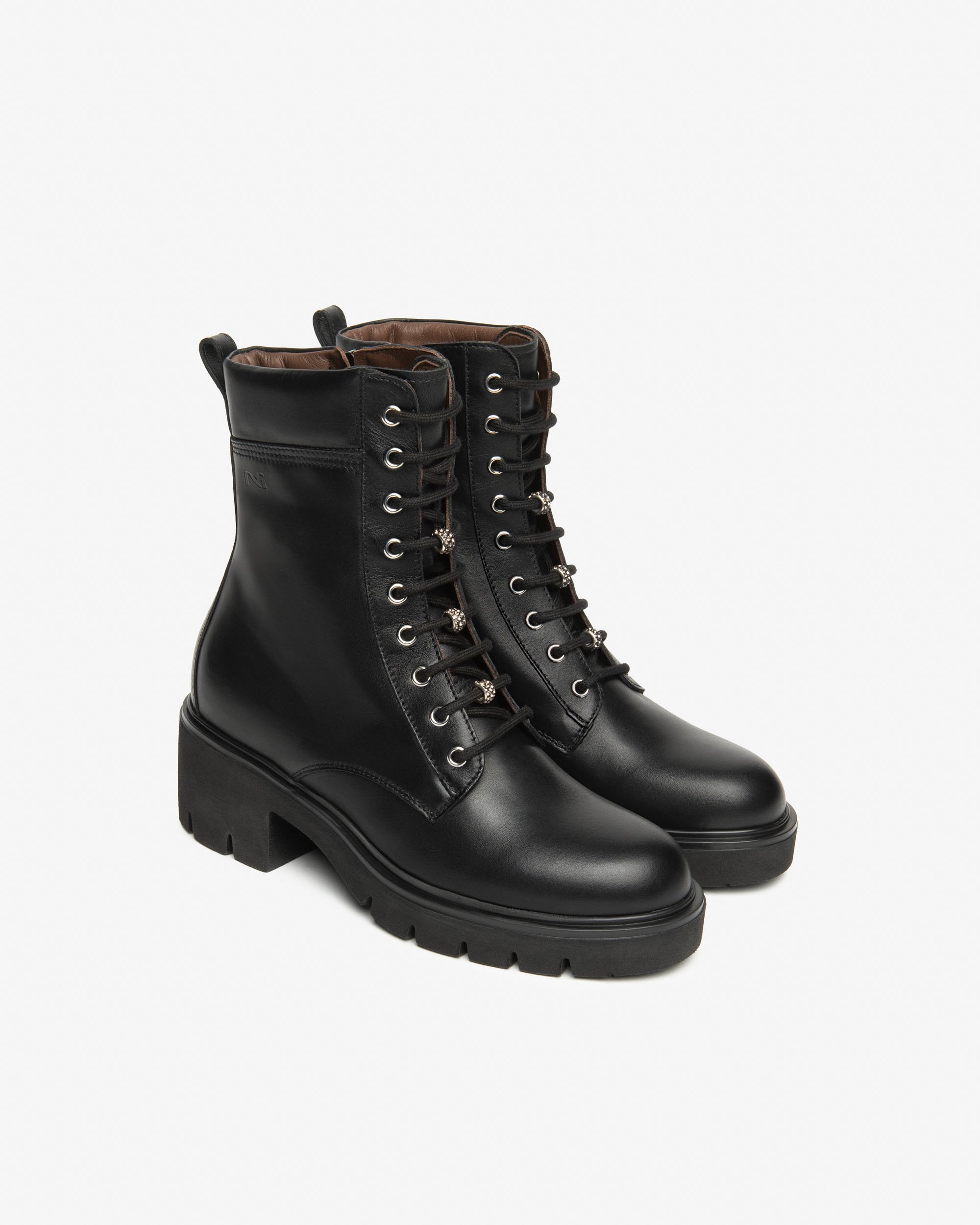 An image of the Nero Giardini Sagar Leather Combat Boots