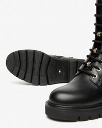 An image of the Nero Giardini Sagar Leather Combat Boots