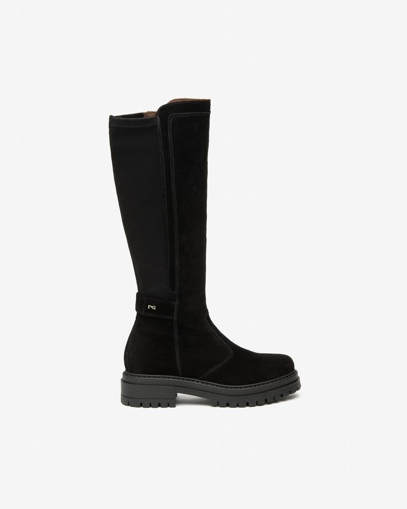 An image of the Nero Giardini Arold Suede & Fabric Long Boots
