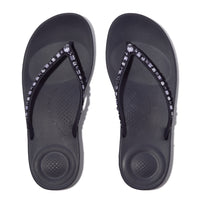 An image of the Fitflop Iqushion Multi-Crystal Ergonomic Flip-Flops