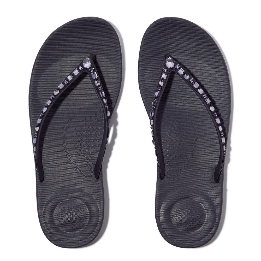 An image of the Fitflop Iqushion Multi-Crystal Ergonomic Flip-Flops