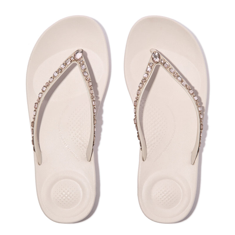 An image of the Fitflop Iqushion Multi-Crystal Ergonomic Flip-Flops