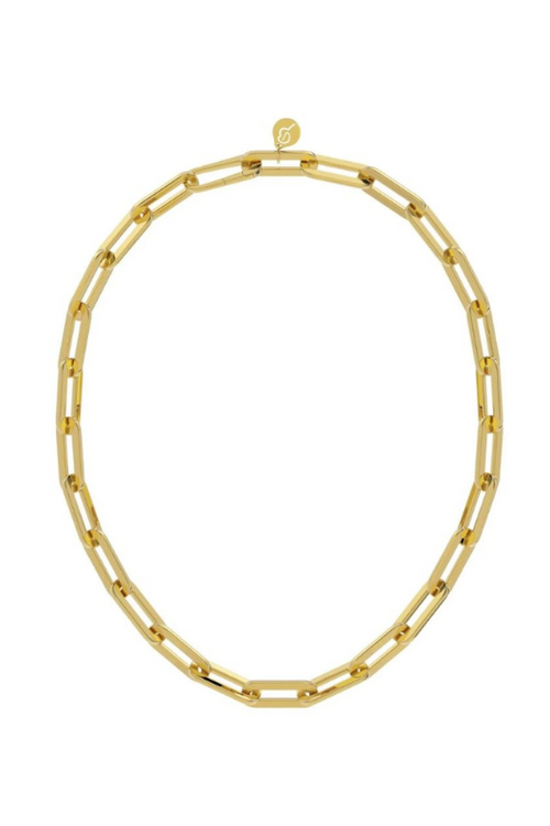 Edblad Ivy Maxi Necklace. A gold plated chain link statement necklace.