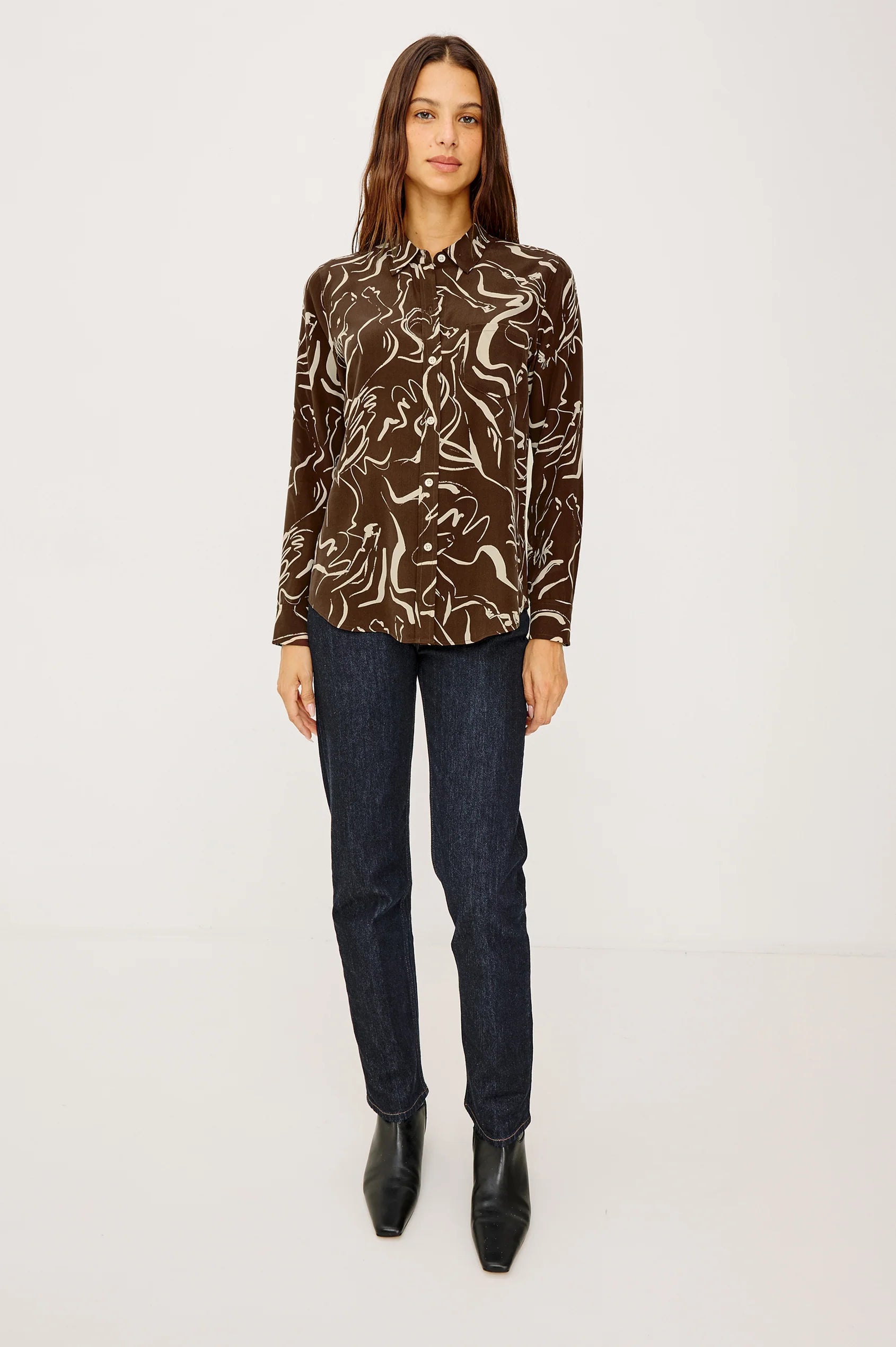 An image of the Rails Kate Long Sleeve Button Down Top