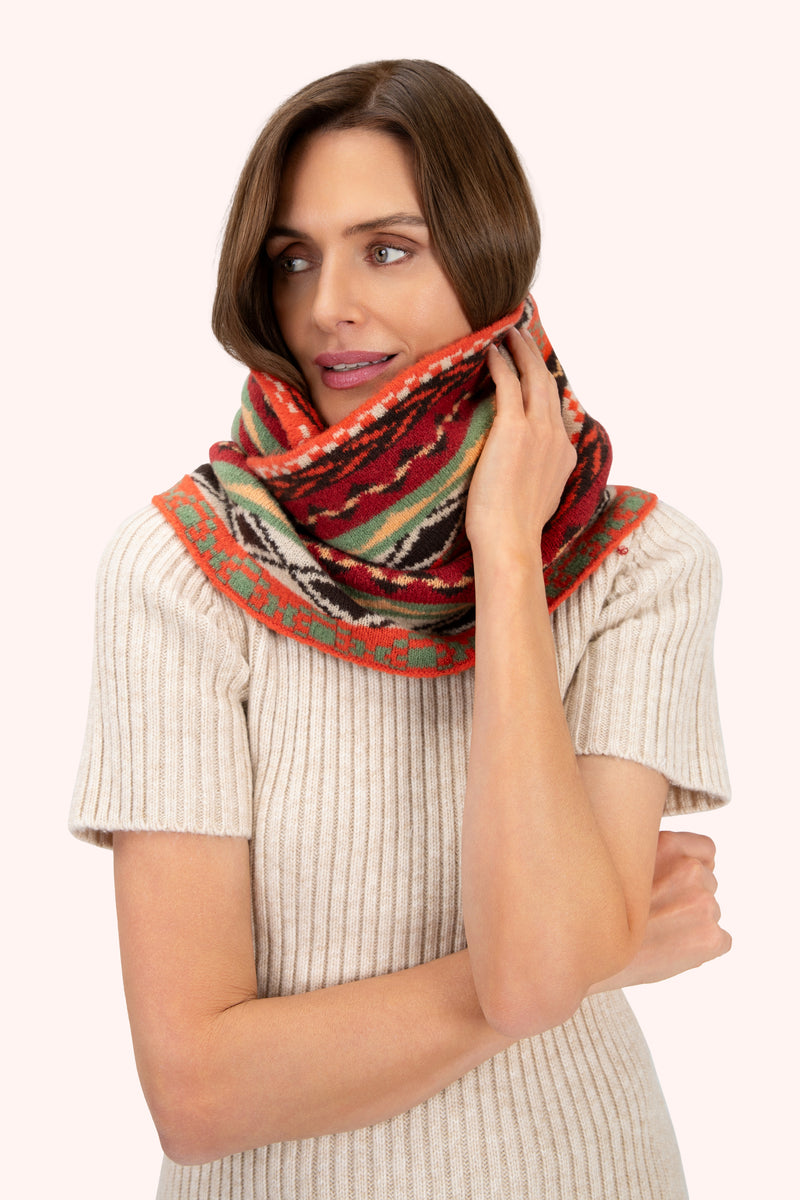 An image of the Powder Kayla Fair Isle Snood