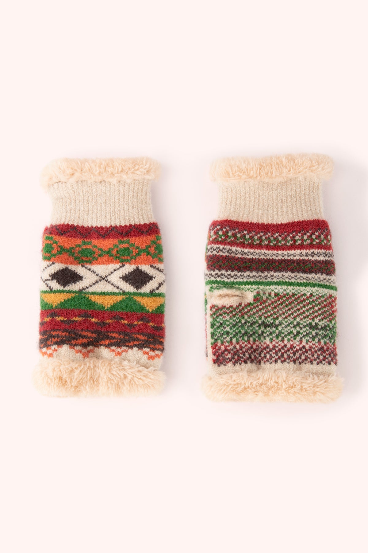 An image of the Powder Kayla Fair Isle Wrist Warmers