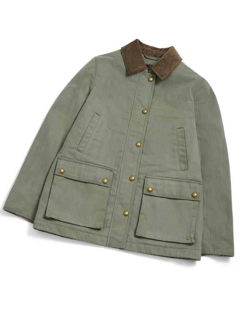 An image of the Fairfax & Favor Fairfax & Favor The Olivia Wax Jacket Pistachio