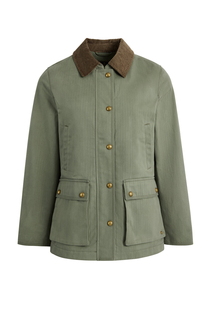 An image of the Fairfax & Favor Fairfax & Favor The Olivia Wax Jacket Pistachio