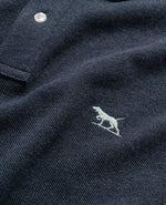 Rodd & Gunn Gunn Polo. A sports fit polo with short sleeves and collared neckline, this polo features a logo on the chest and is a navy colour.
