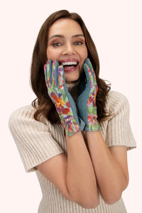 An image of the Powder Kylie Faux Suede Gloves in Ice