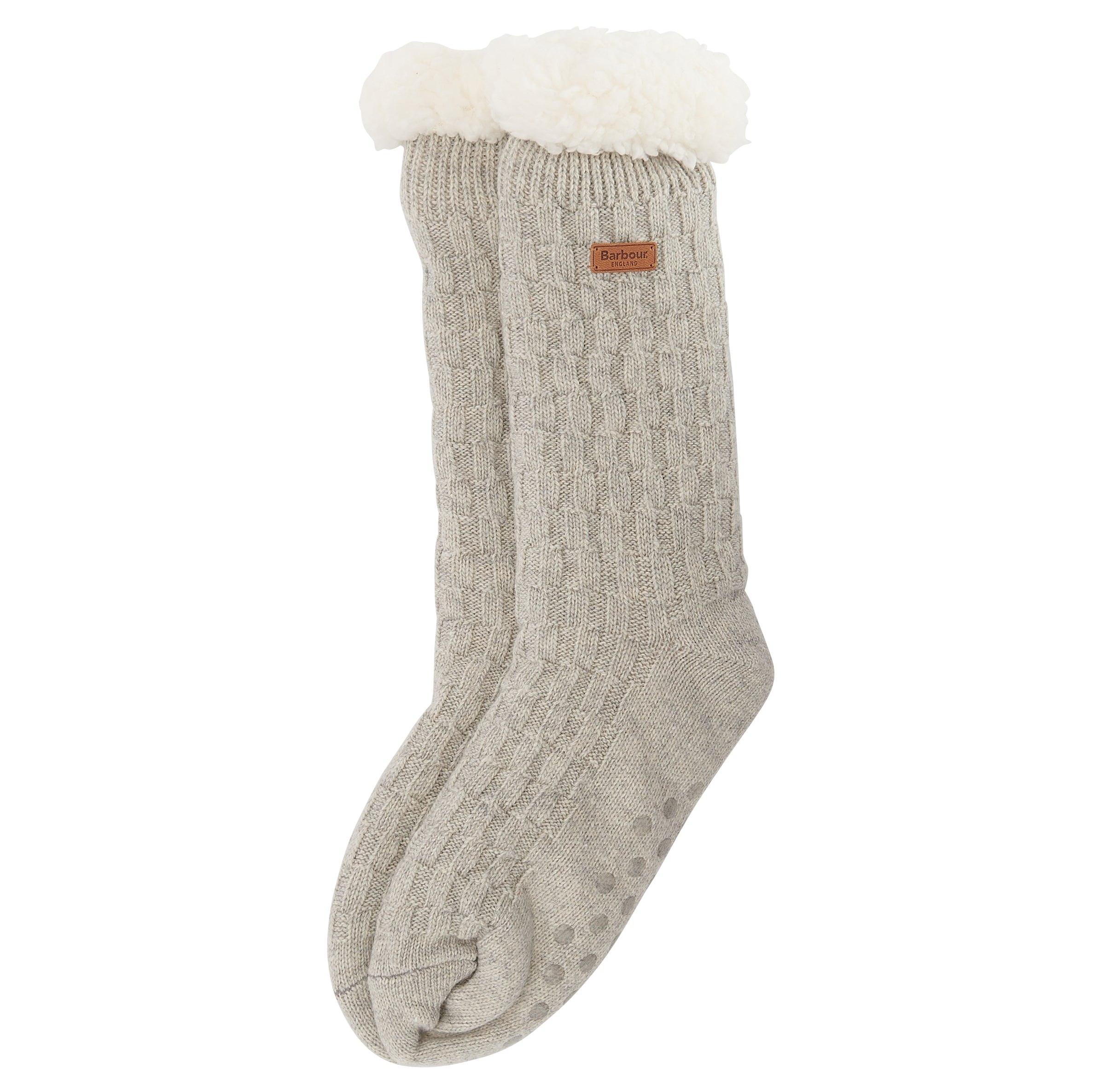 An image of the Barbour Cable Knit Lounge Socks
